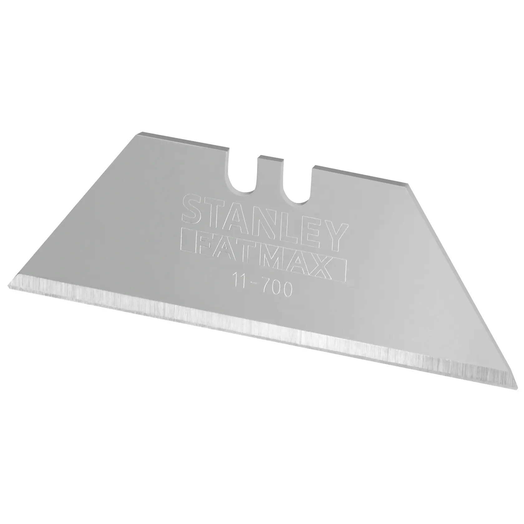 STANLEY 0-11-700 Universalmesser-Klinge, silber, Nahaufnahme auf weißem Hintergrund.