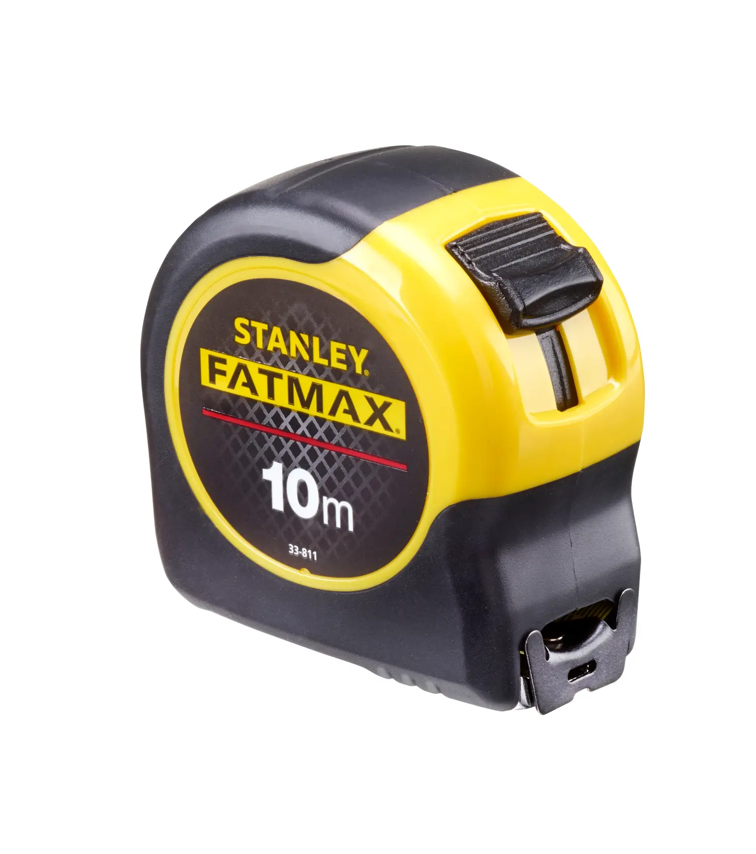 Stanley Fatmax Maßband, 10 Meter, schwarz-gelbes Gehäuse, Modell 0-33-811.