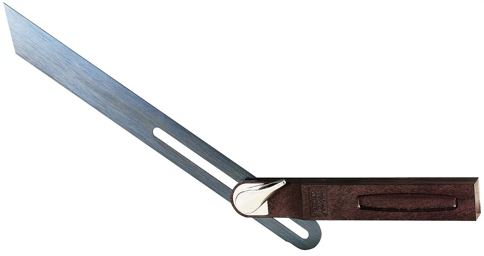 STANLEY 0-46-529 Schmiege mit Metallklinge und Holzgriff, Seitenansicht, weißer Hintergrund.