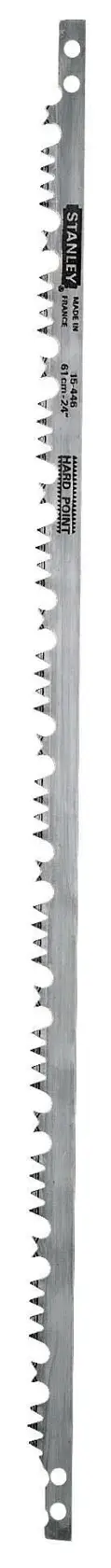 Stanley Sägeblatt aus Stahl mit scharfen Zähnen, lang, Löcher an beiden Enden, für Holzarbeiten.