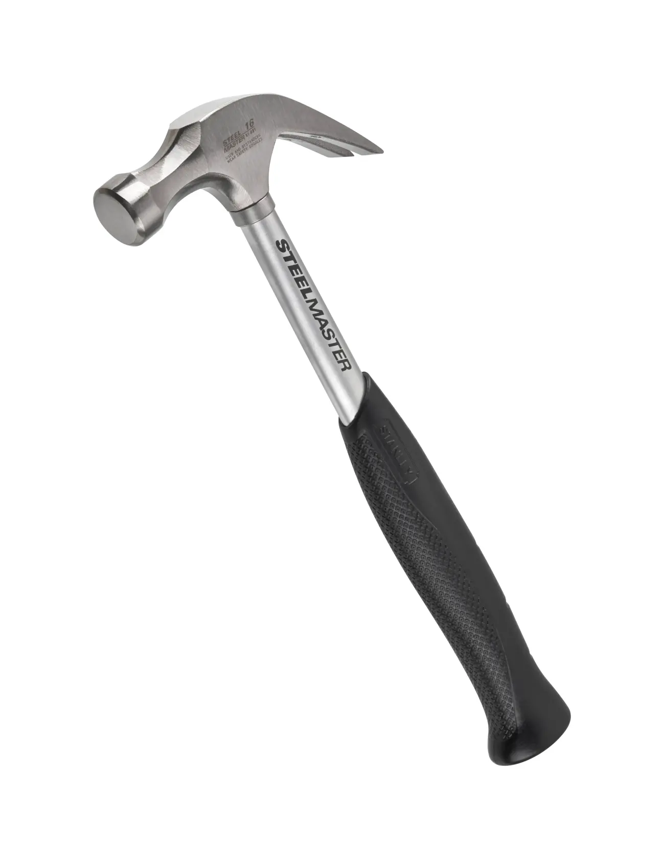 Stanley Steelmaster Hammer mit schwarzem Griff und Klaue, geeignet für Bau- und Holzarbeiten.