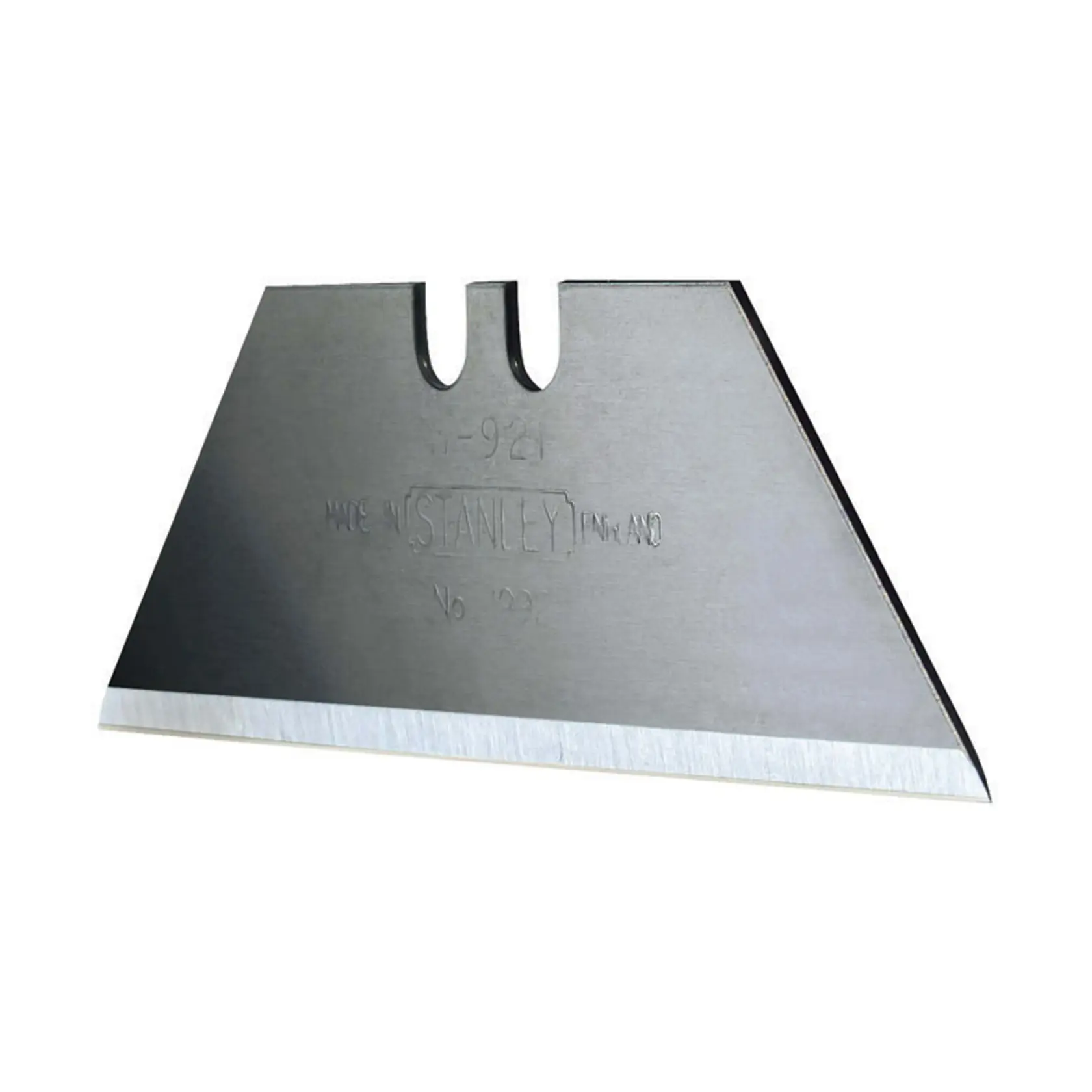 STANLEY 4-11-921 Universalmesser-Klinge, silberfarben, Fotografie mit weißem Hintergrund, scharfe gerade Schneide.