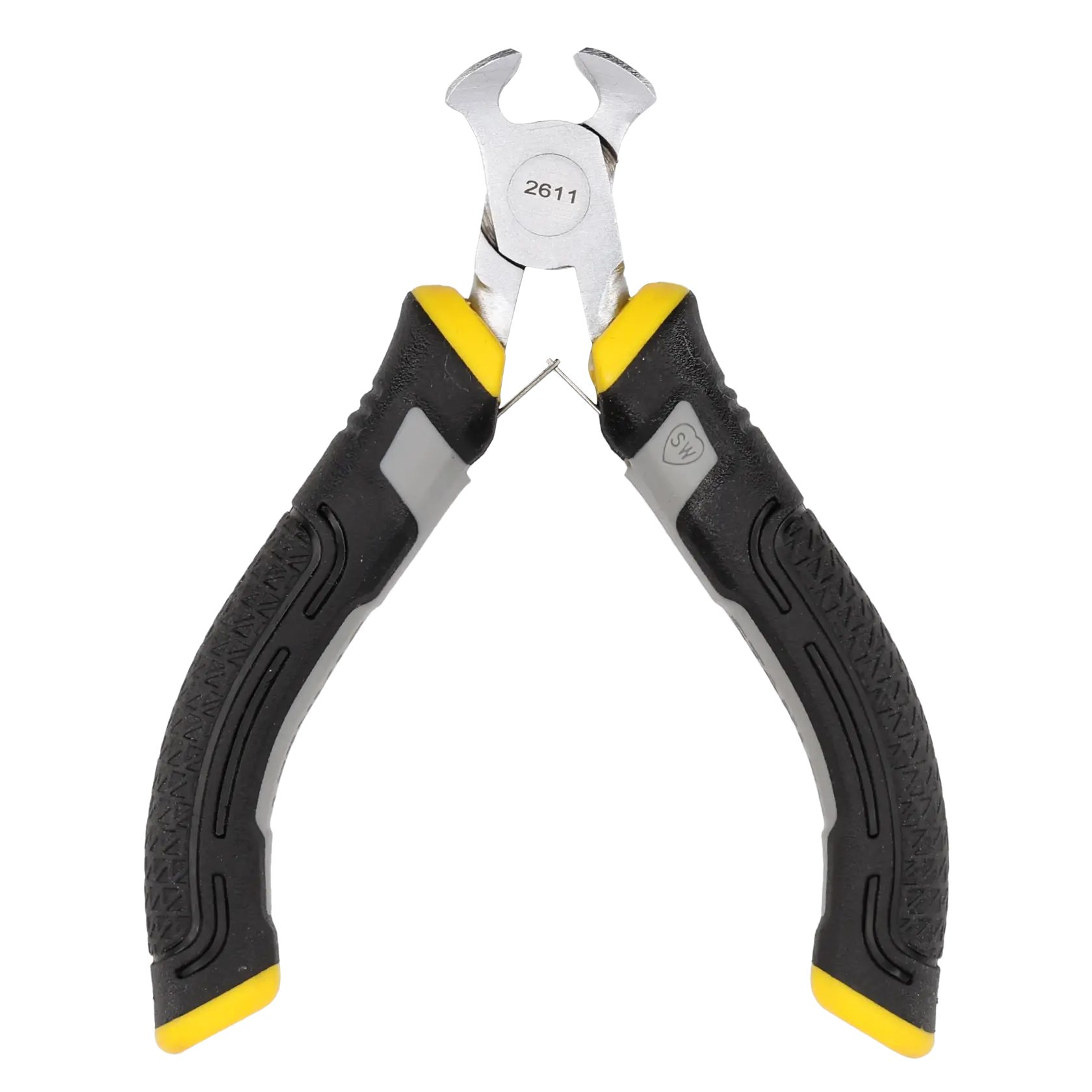 STANLEY FMHT0-80519 diagonal cutting pliers with yellow and black grip, product front on white background.