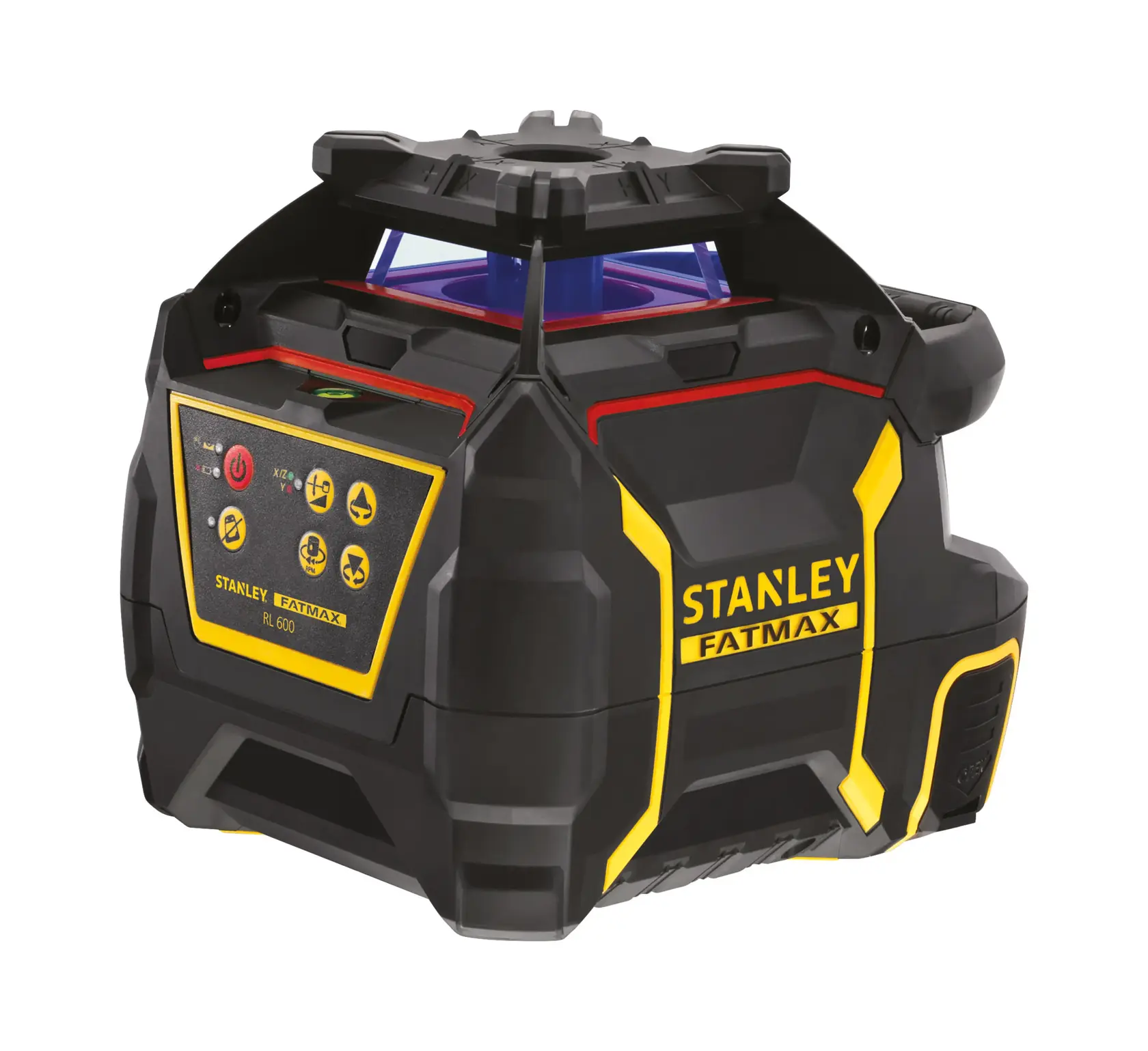 Stanley Fatmax RL 600 Rotationslaser in Schwarz-Gelb für Bau und Vermessung.