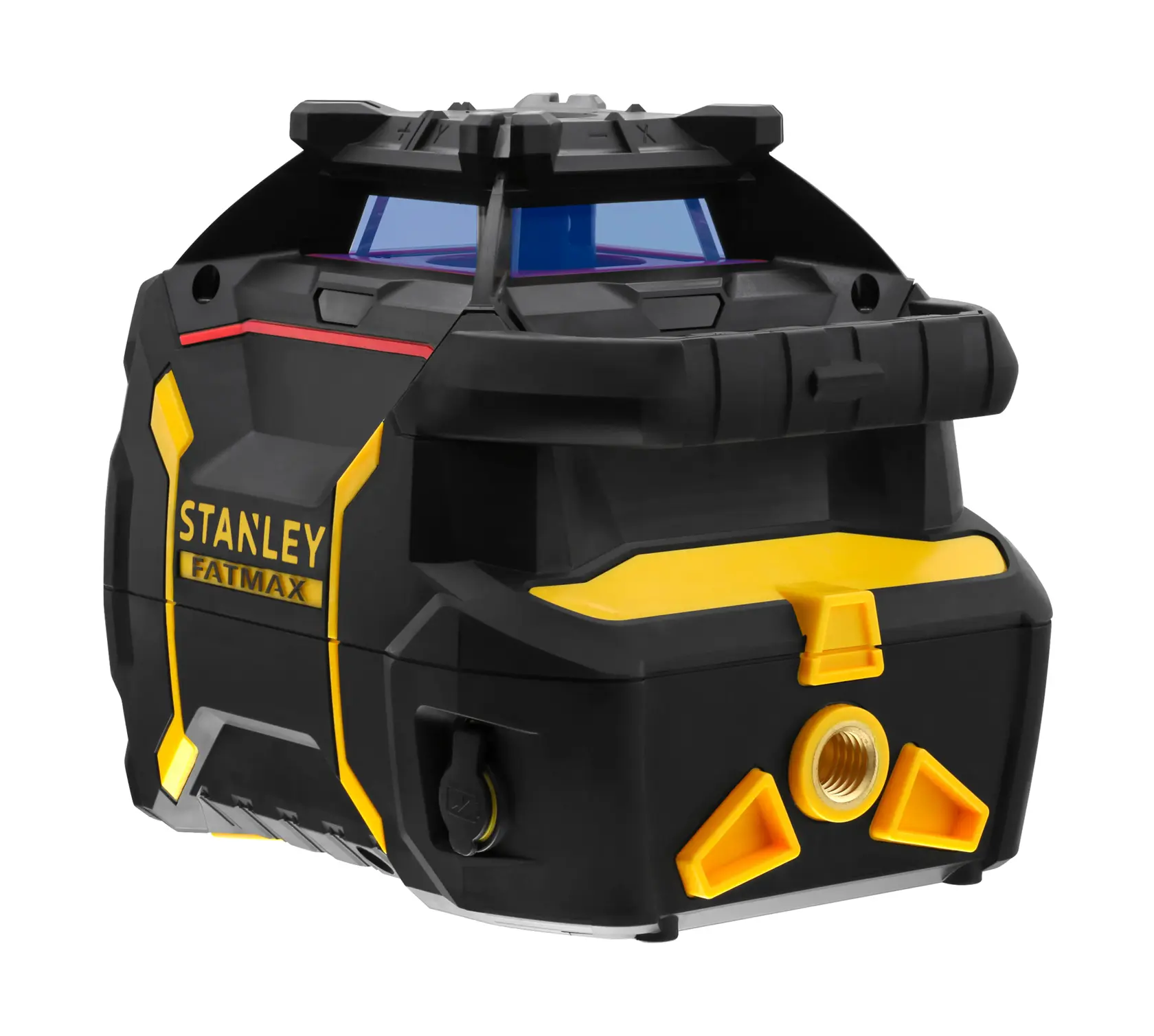 Stanley Fatmax Laser-Nivelliergerät in Schwarz-Gelb, für präzise Messungen in der Fotografie.