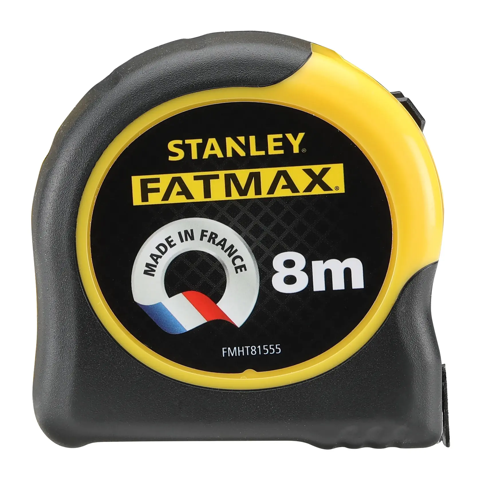 Stanley FatMax Maßband, 8 Meter, schwarz-gelb, hergestellt in Frankreich.