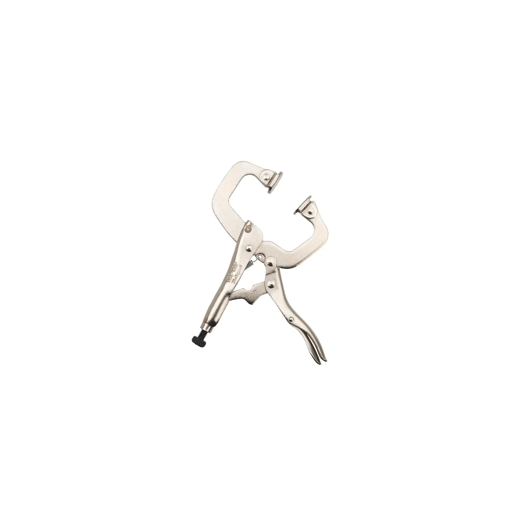 STANLEY FMHT84918-0 Verriegelungszange C-Form, silber, Produktansicht von vorne auf weißem Hintergrund.