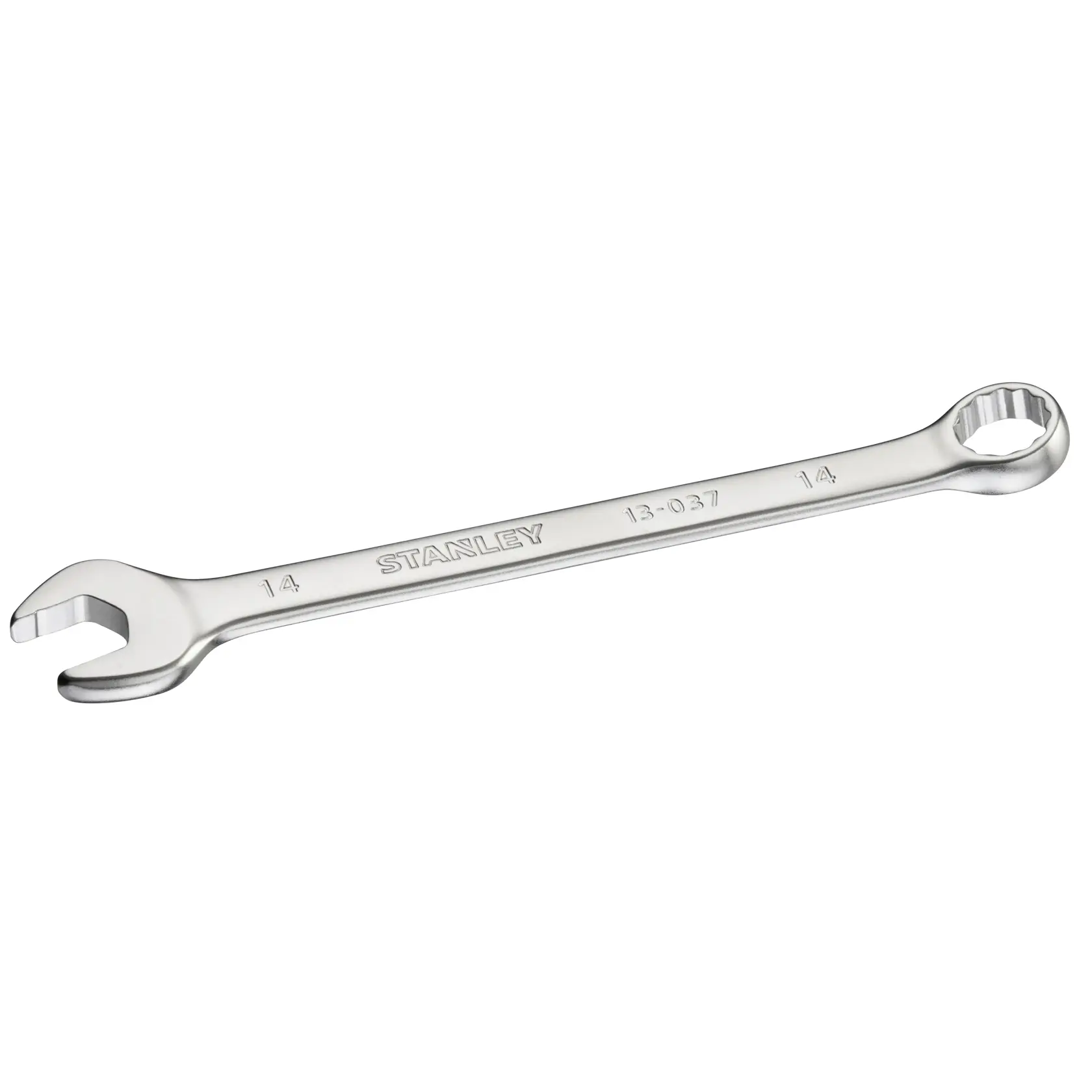 STANLEY FMMT13037-0 Kombinationsschlüssel, silber, 14 mm, Produkt schräg auf weißem Hintergrund.