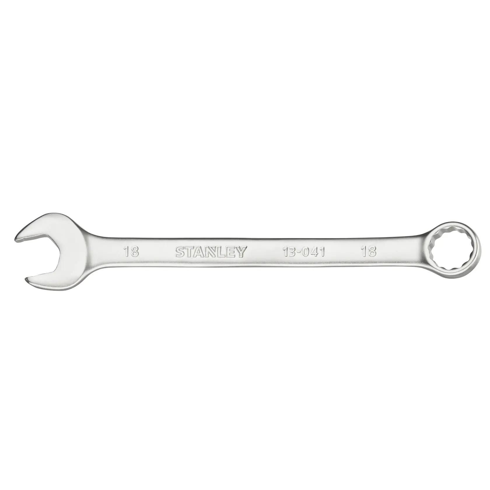 Stanley FMMT13041-0 combination wrench silver, photography product front angle.