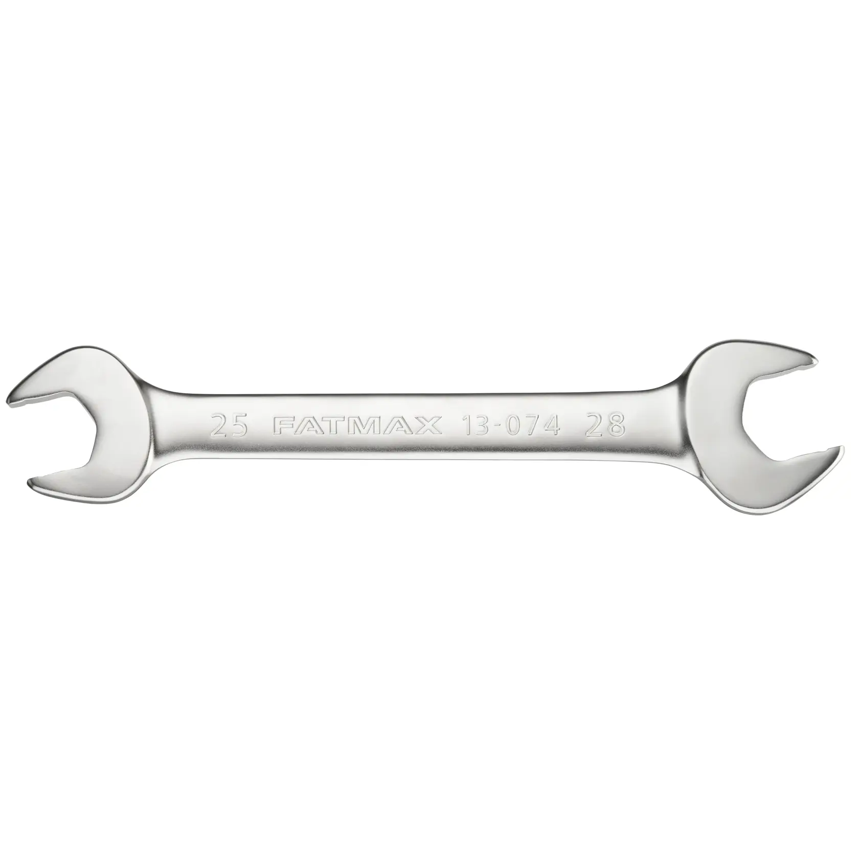 STANLEY FMMT13074-0 double open-end wrench, silver finish, product photo on white background.
