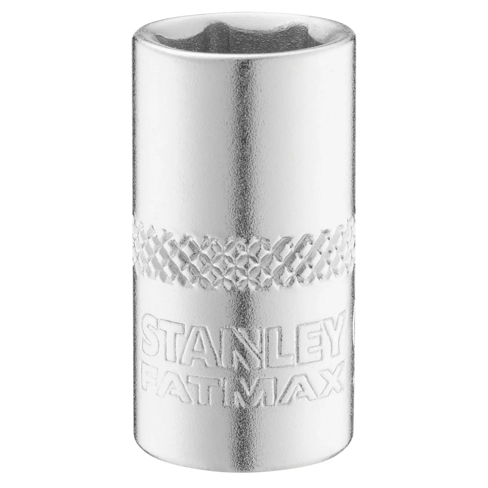 STANLEY FMMT17194-0 Steckschlüssel, silbernes Finish, geränderte Griffzone, FATMAX Logo, Vorderansicht Foto.