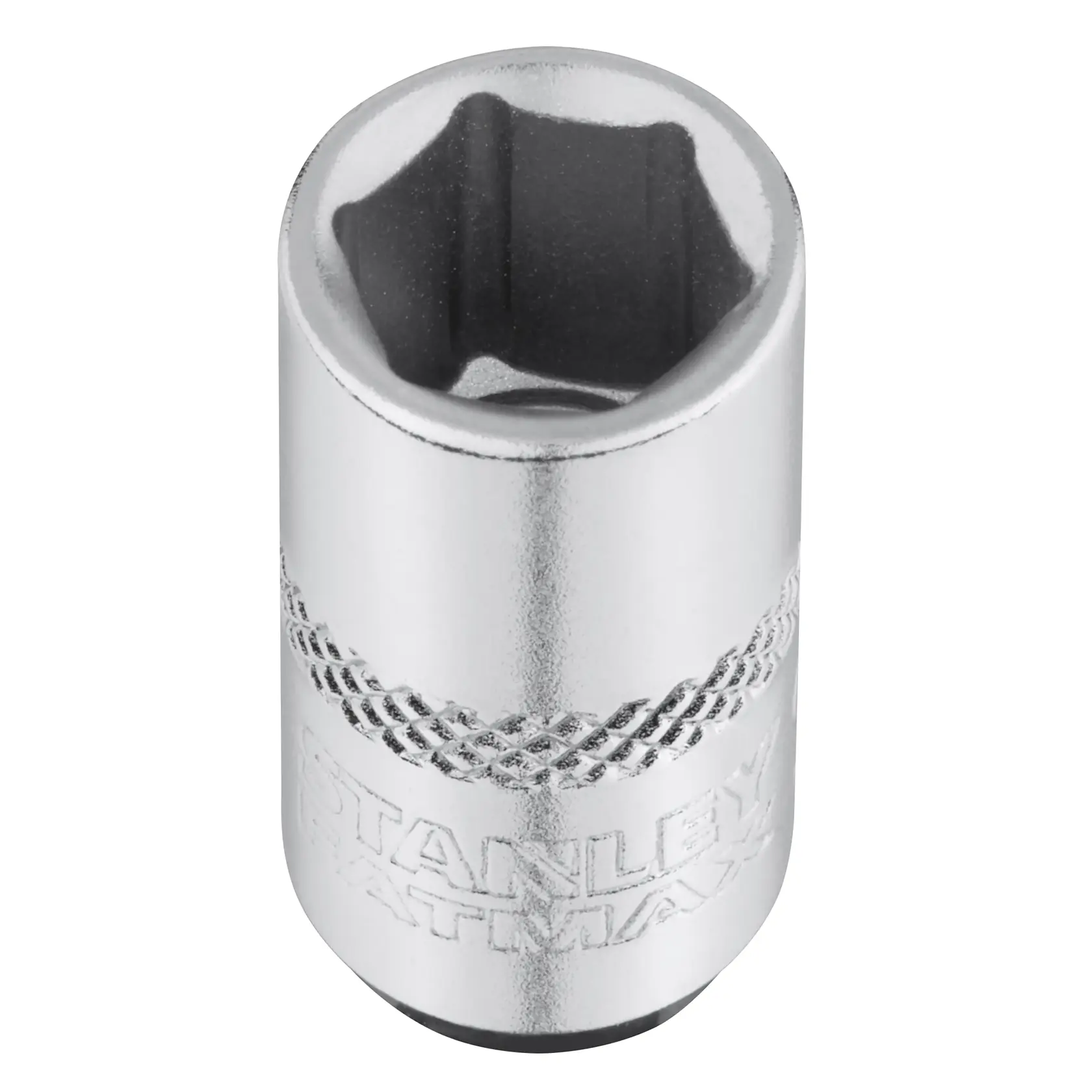 STANLEY FMMT17194-0 Chrom-Steckschlüssel, sechspunkt, Aufnahme von oben auf weißem Hintergrund.