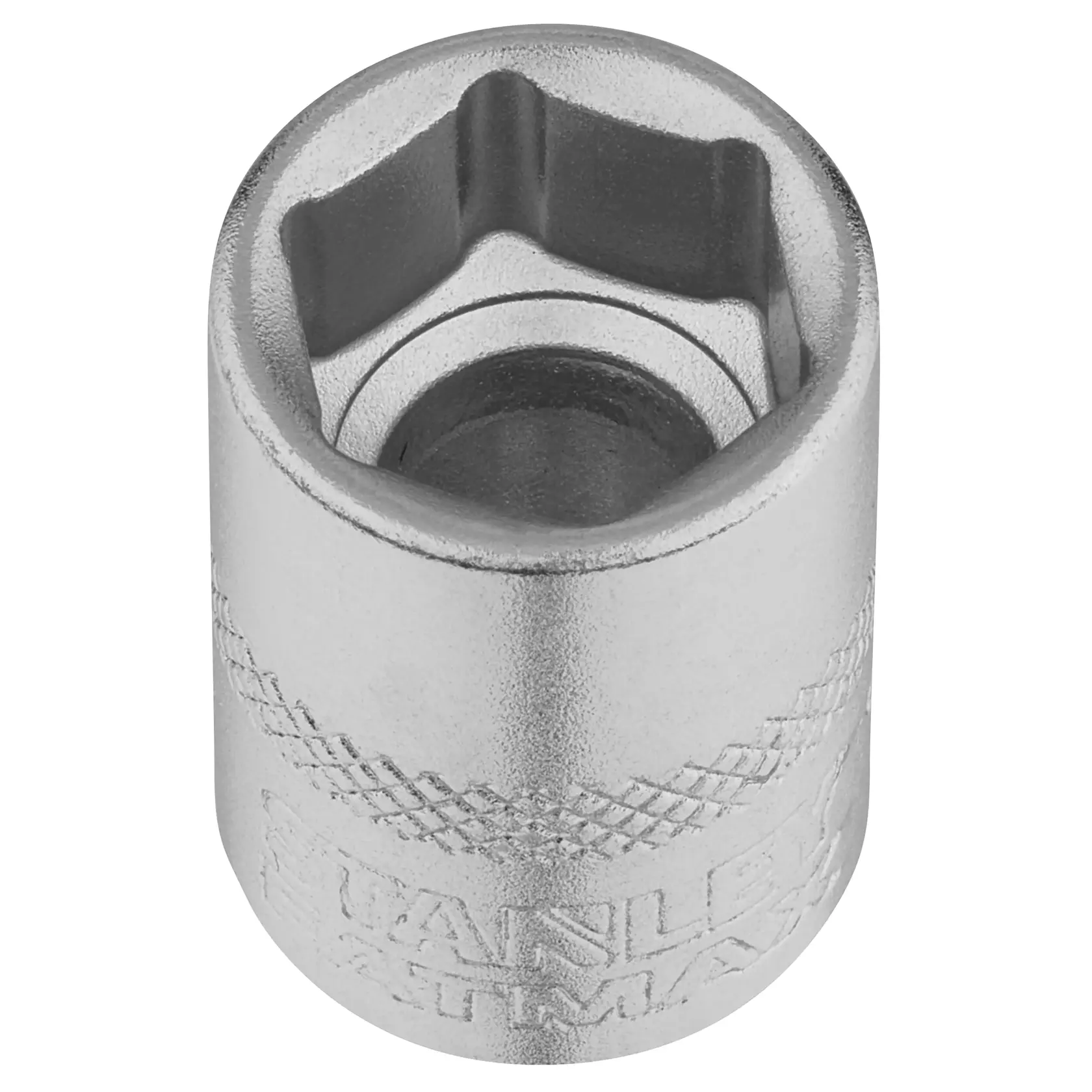 STANLEY FMMT17213-0 Chrom-6-Kant-Steckschlüssel, Produktfoto, Oberansicht auf weißem Hintergrund.
