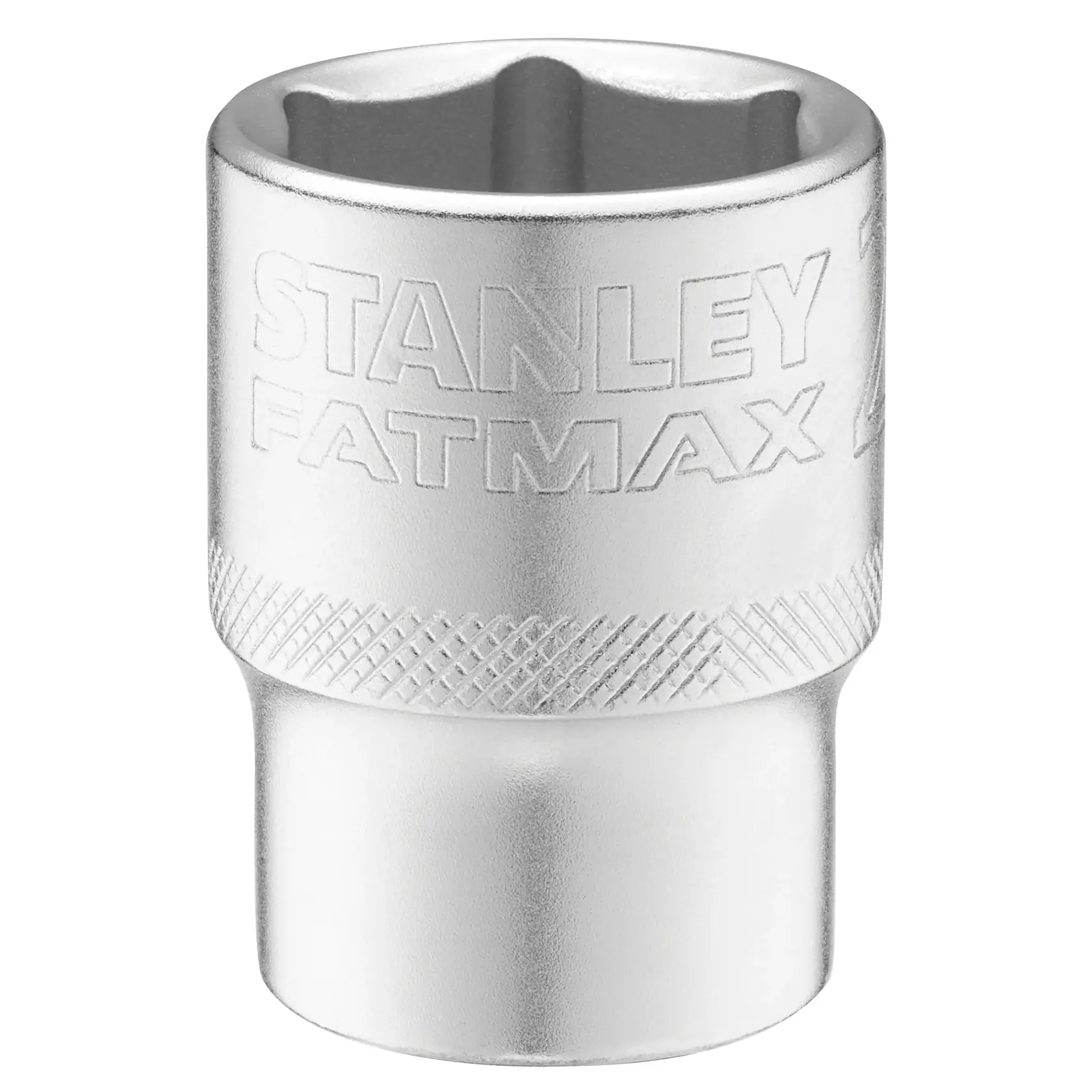 STANLEY FMMT17241-0 Steckschlüssel, silbernes Finish, Sechskant-Design, Produktfoto auf weißem Hintergrund.
