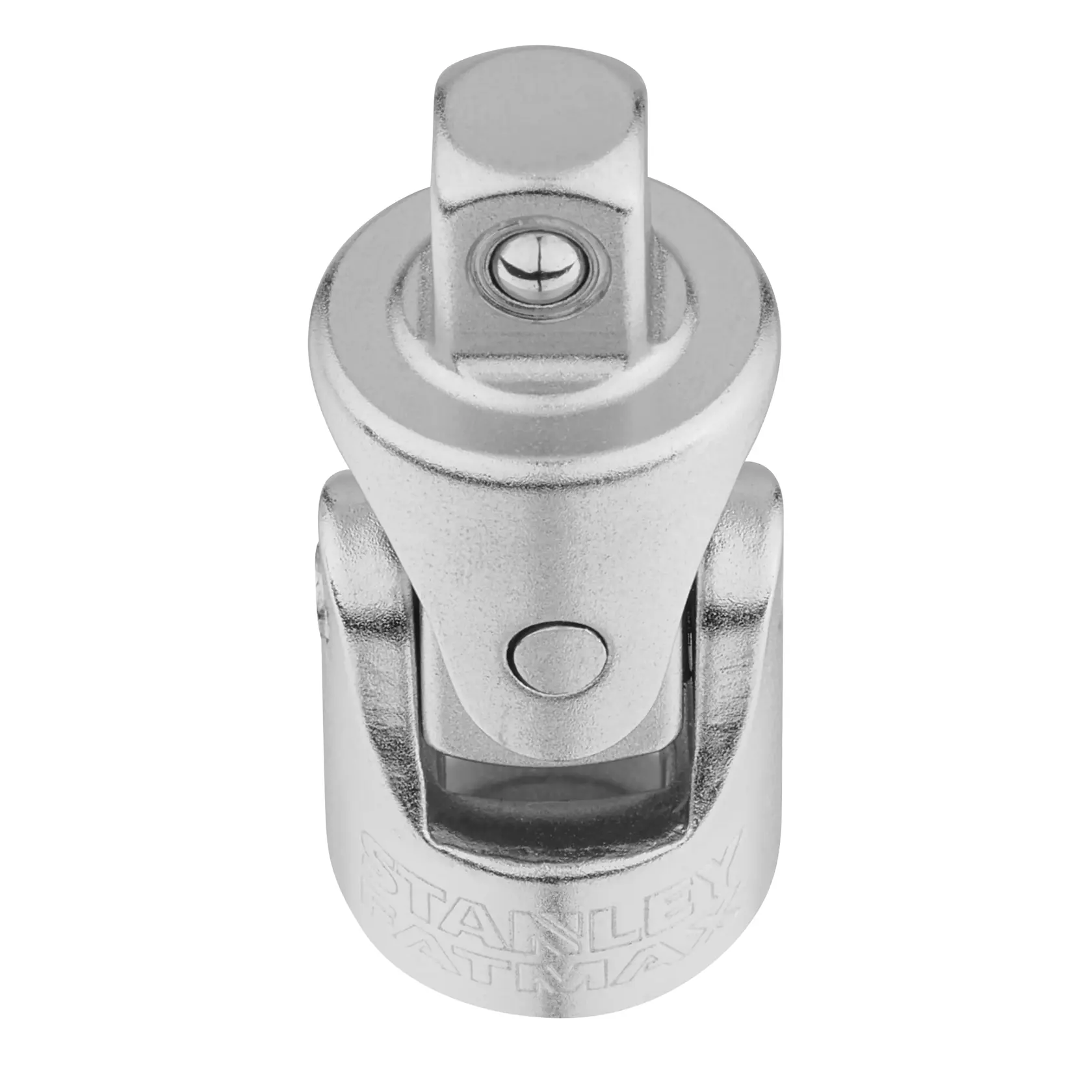 STANLEY FMMT18008-0 Steckschlüsselgelenk, silber, Vorderansicht auf weißem Hintergrund.