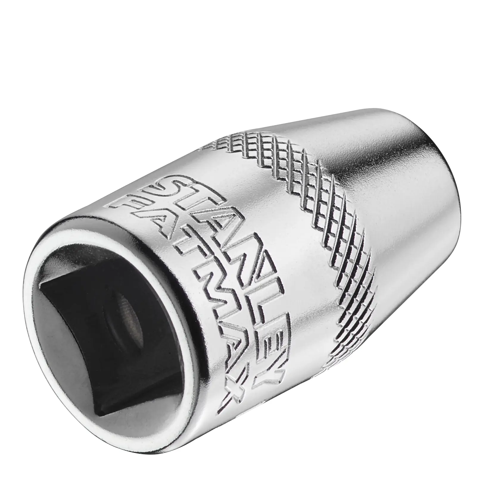 STANLEY FMMT18013-0 Chromsteckschlüssel, Werkzeugzubehör, Nahaufnahme auf weißem Hintergrund.