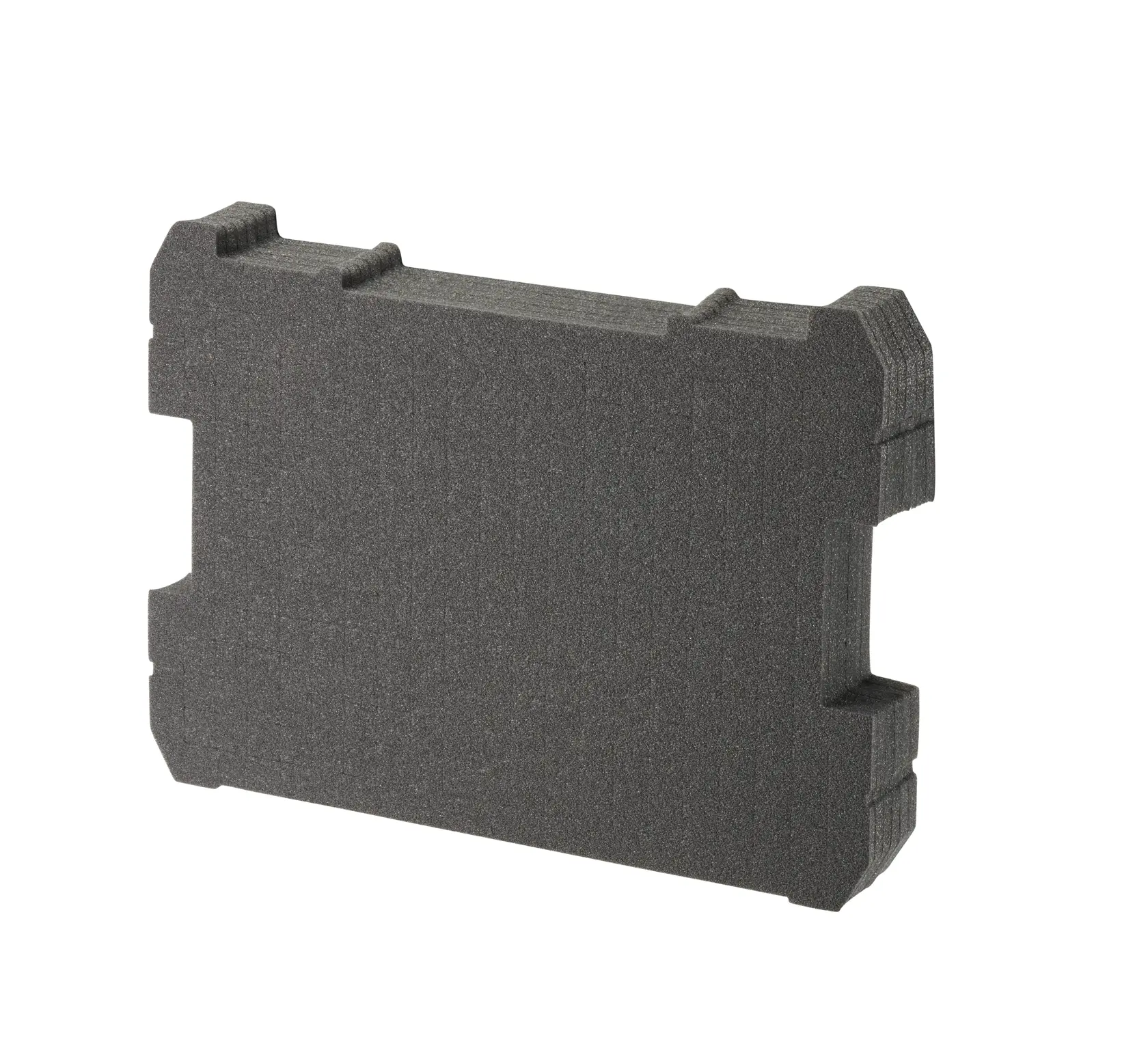 STANLEY FMST1-72365 schwarze Schaumeinlage für Werkzeugaufbewahrung, schräge Ansicht auf weißem Hintergrund.