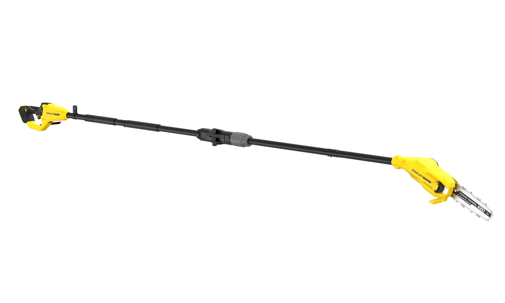 STANLEY SFMCPS720B-XJ Hochentaster, gelb und schwarz, Seitenansicht auf weißem Hintergrund.