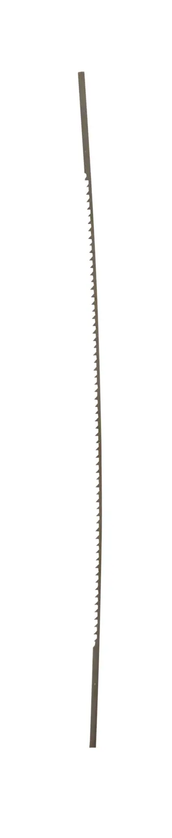 STANLEY STHT0-20129 dünnes Metallsägeblatt für Laubsäge, gerade Ansicht, Fotografie vor weißem Hintergrund.