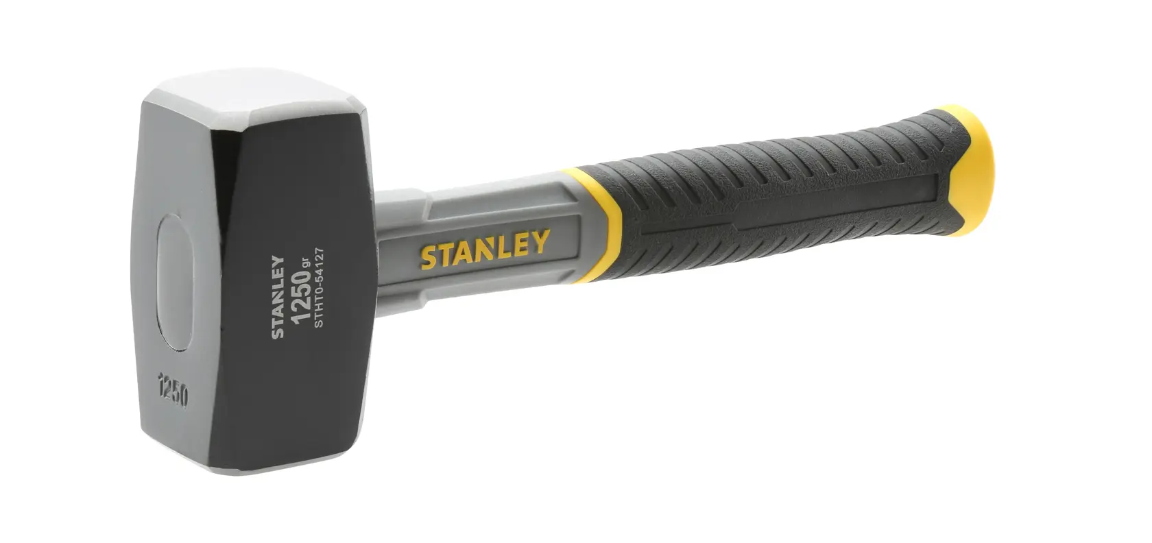 Stanley Schlosserhammer mit schwarz-gelbem Griff, für schwere Schlagarbeiten geeignet.
