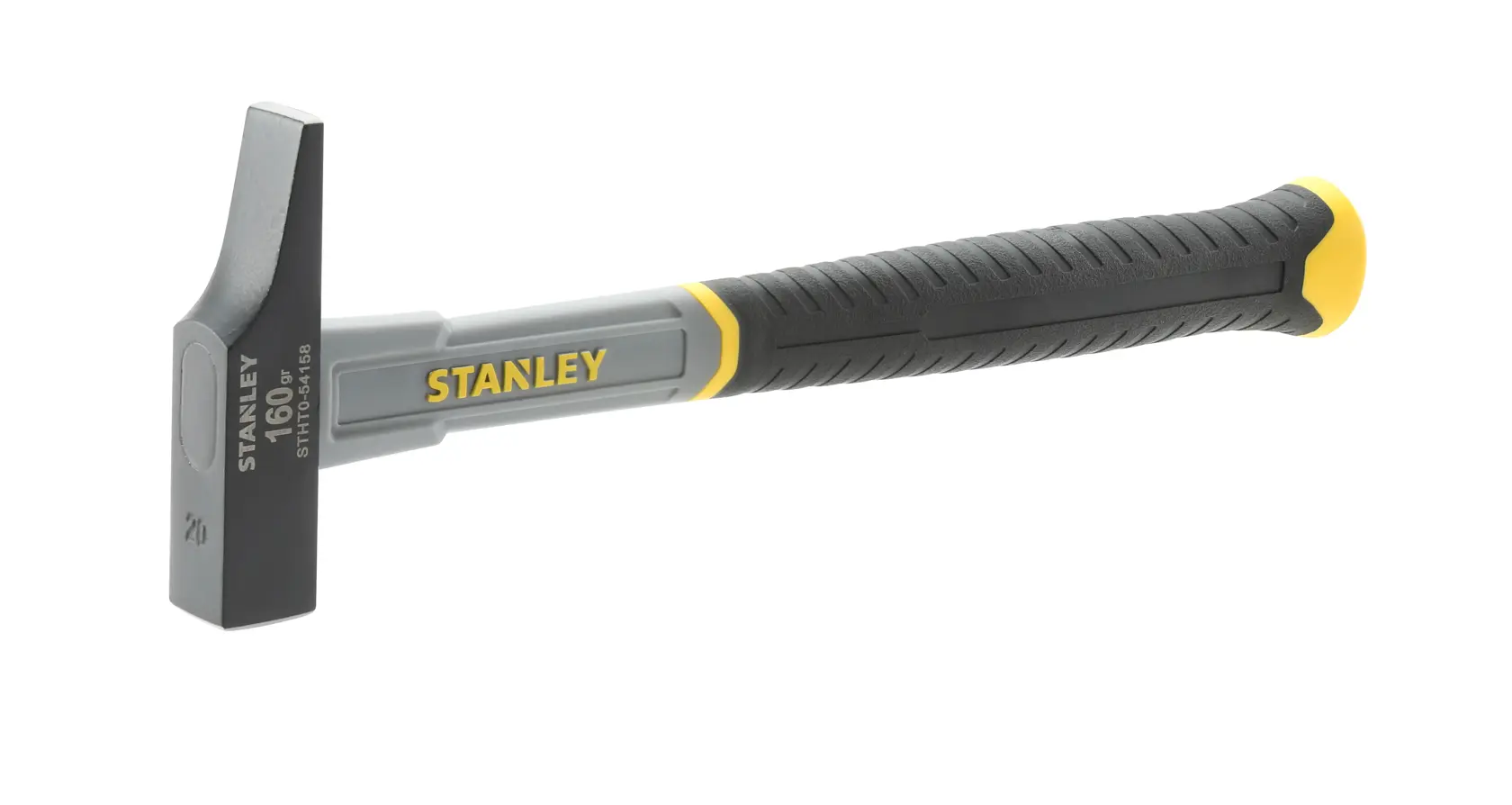 Stanley STHT0-54158 Hammer mit schwarz-gelbem Griff vor weißem Hintergrund.