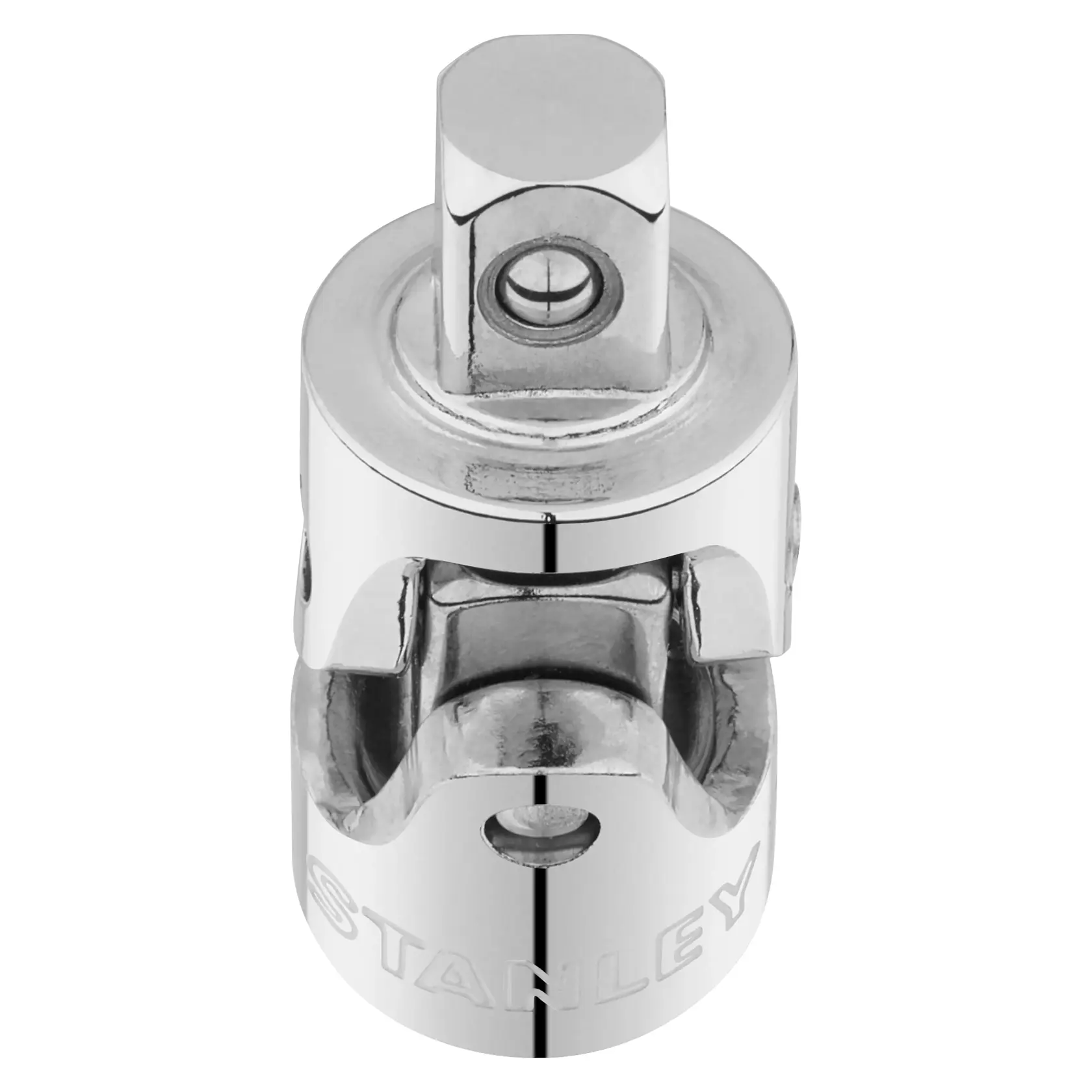 Foto vom STANLEY STMT86011-0 Universal-Gelenksteckschlüssel in Chrom, Produktansicht vor weißem Hintergrund.