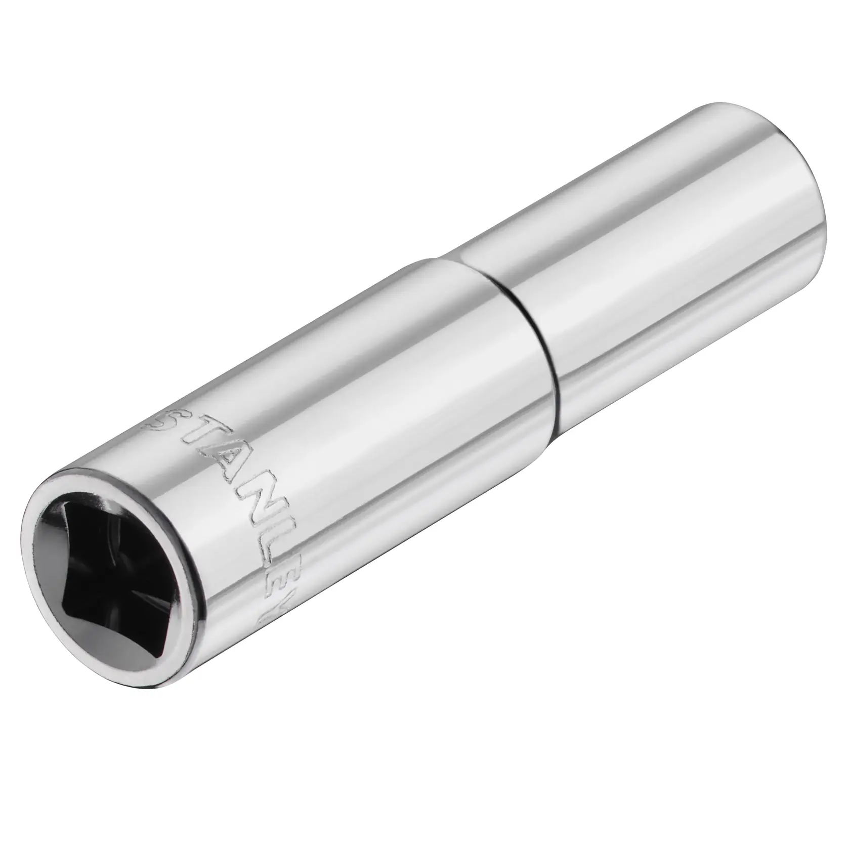 STANLEY STMT86095-0 langer Chrom-Steckschlüssel, Sechskantöffnung, Produktansicht auf weißem Hintergrund