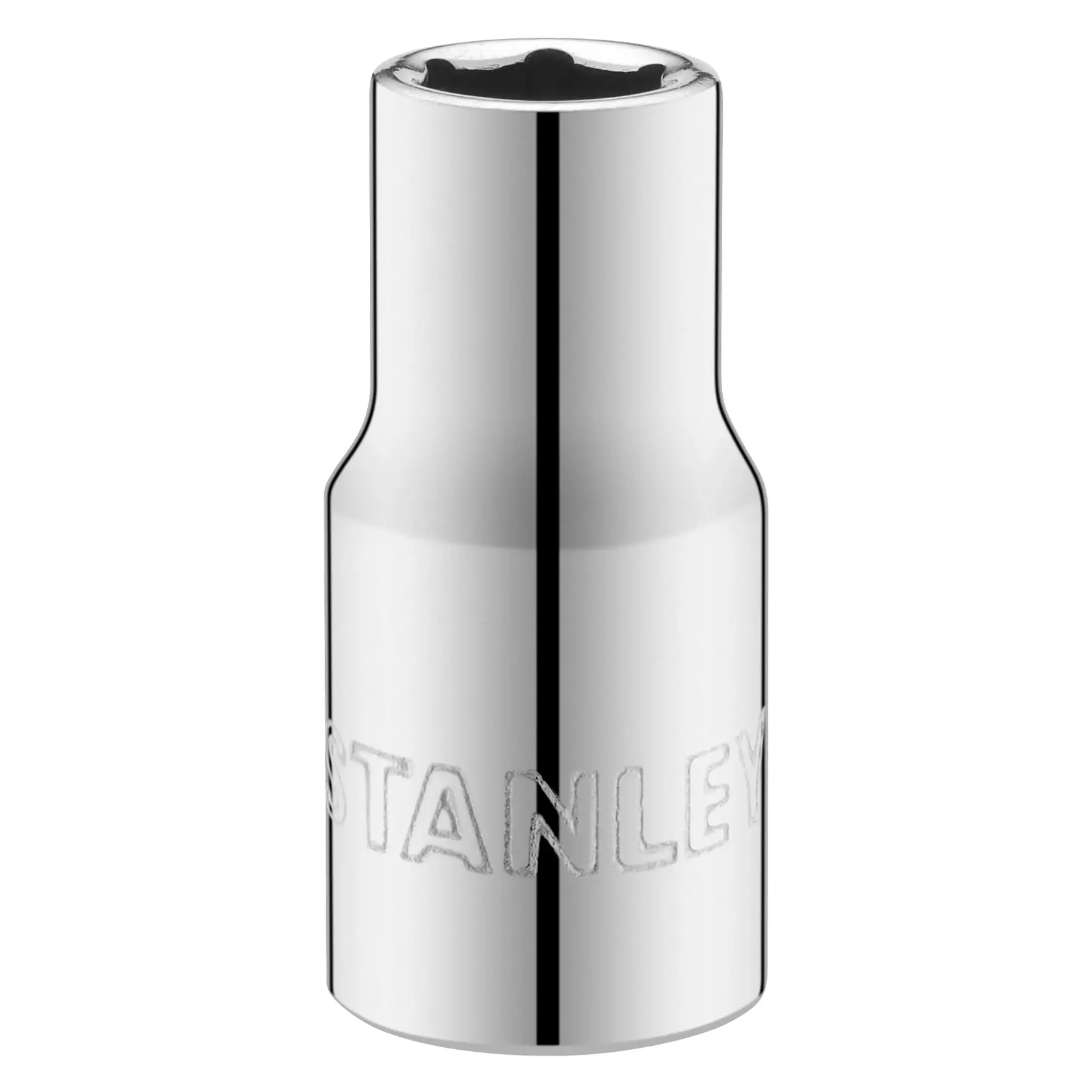 STANLEY STMT86103-0 Chrom-Steckschlüssel, Produktfotografie, Frontansicht, Werkzeugzubehör.