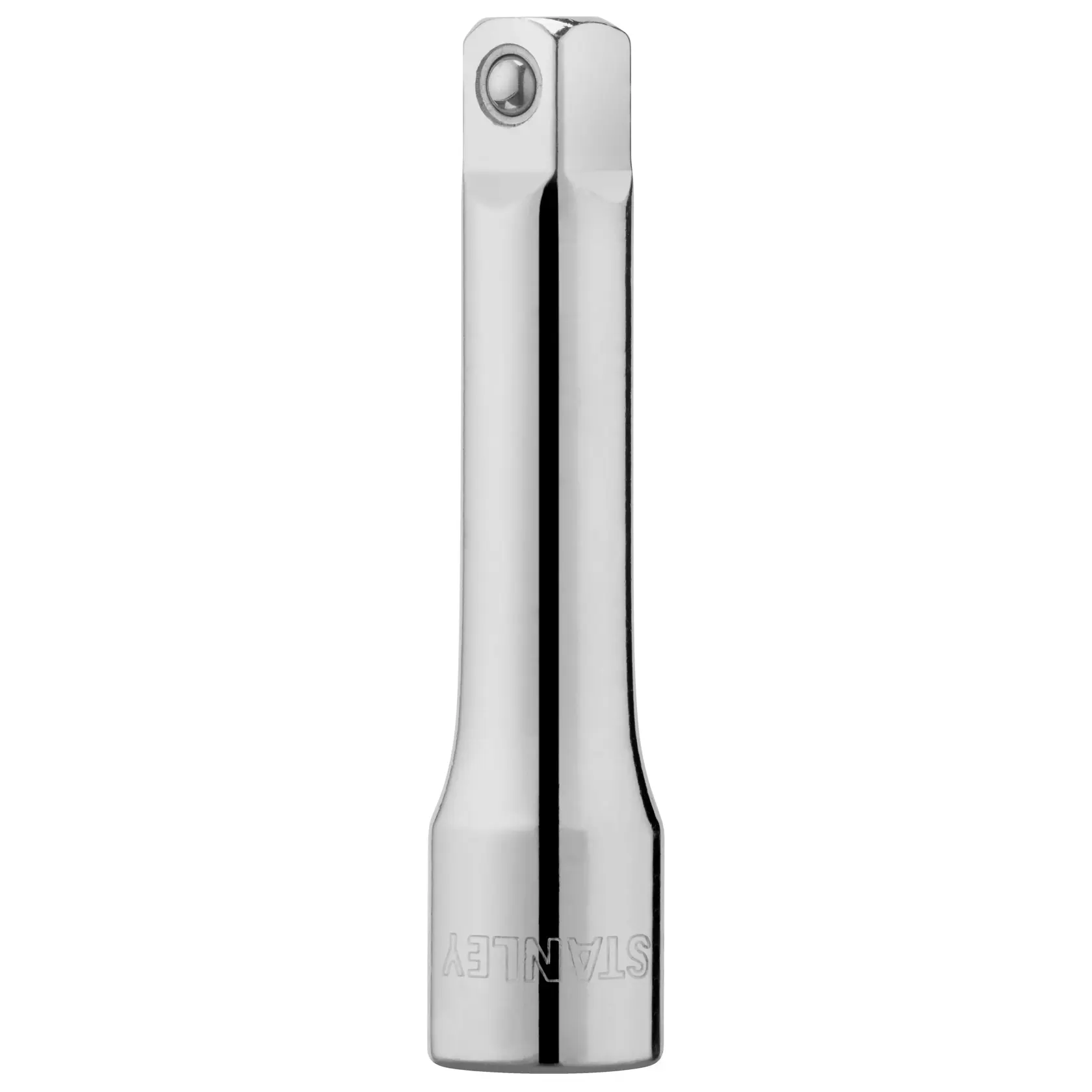STANLEY STMT86206-0 Chrom-Steckschlüsselverlängerung, Werkzeugzubehör, Vorderansicht, weißer Hintergrund.