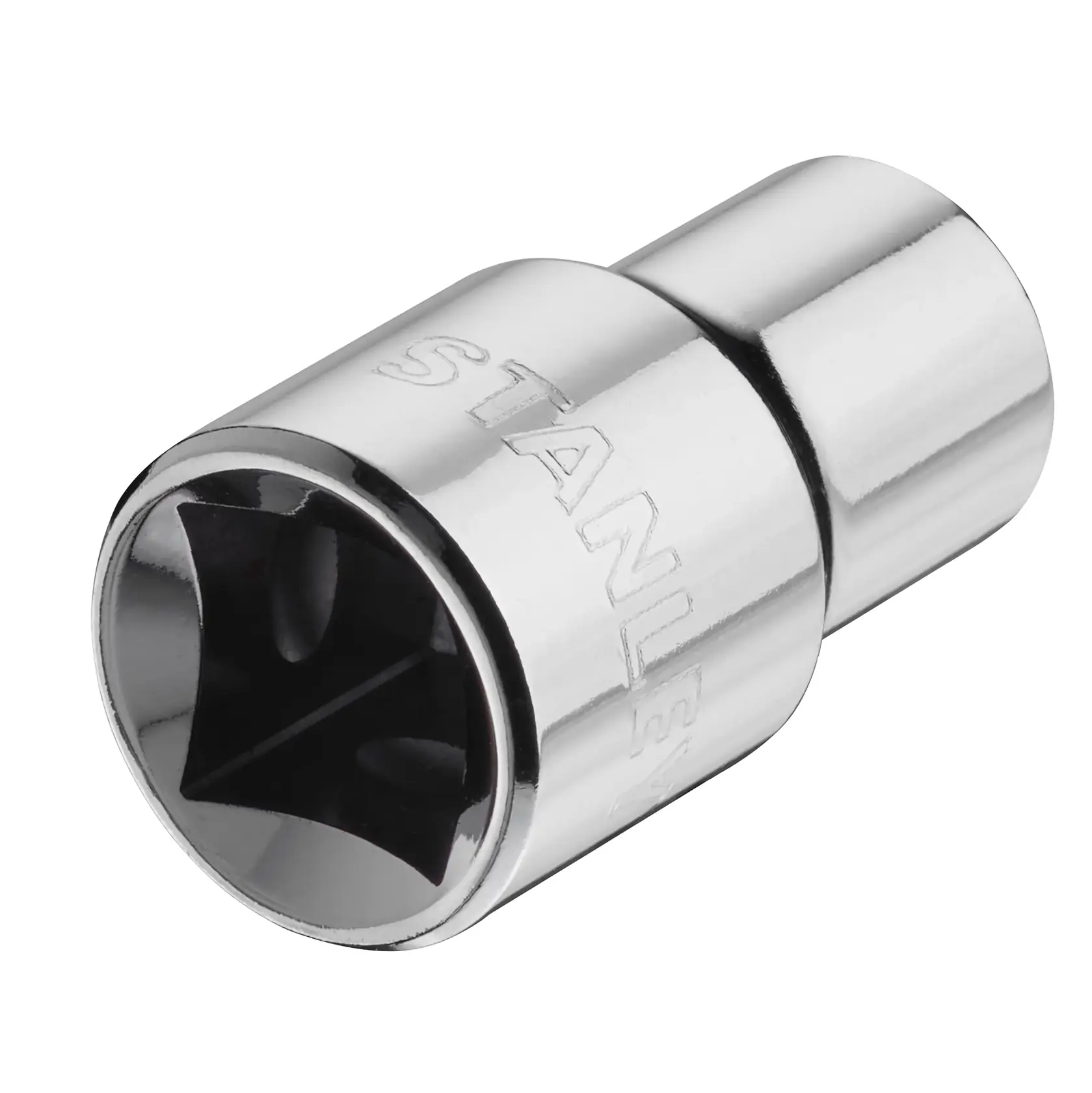 STANLEY STMT86511-0 Chrom-Steckschlüssel, Nahaufnahme auf weißem Hintergrund.