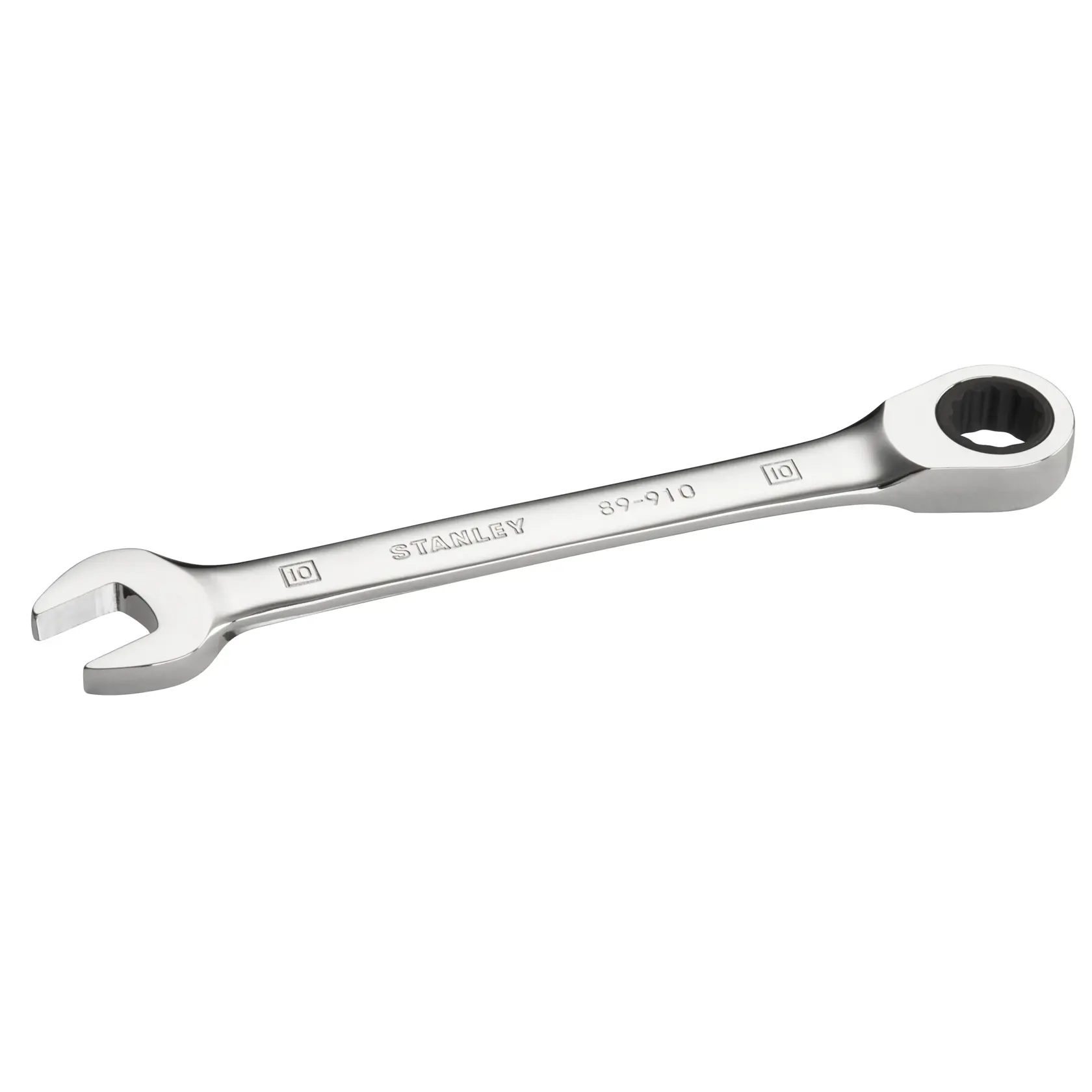 STANLEY STMT89910-0 Kombinationsschlüssel mit Chrom-Finish, Produktfoto auf weißem Hintergrund.