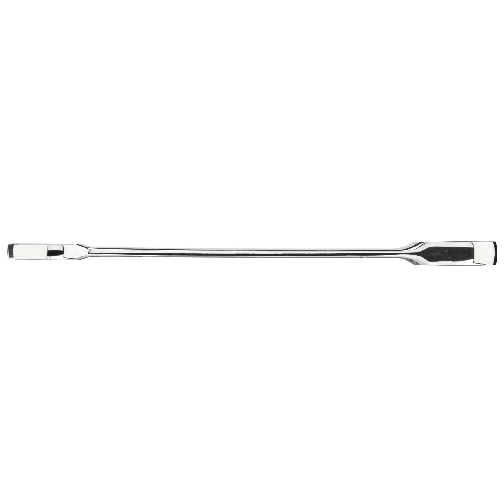 STANLEY STMT89917-0 verchromter, doppelseitiger flacher Brecheisen, seitlich auf weißem Hintergrund fotografiert.