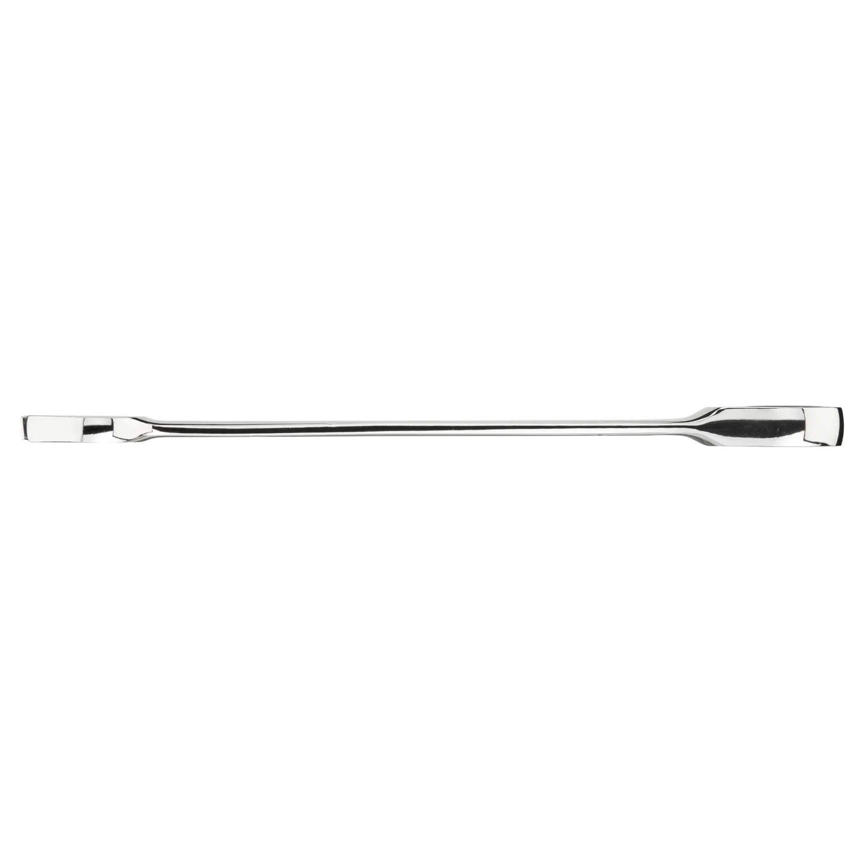 STANLEY STMT89918-0 pry bar, chrome finish, flat both ends, photographed on white background, side angle.